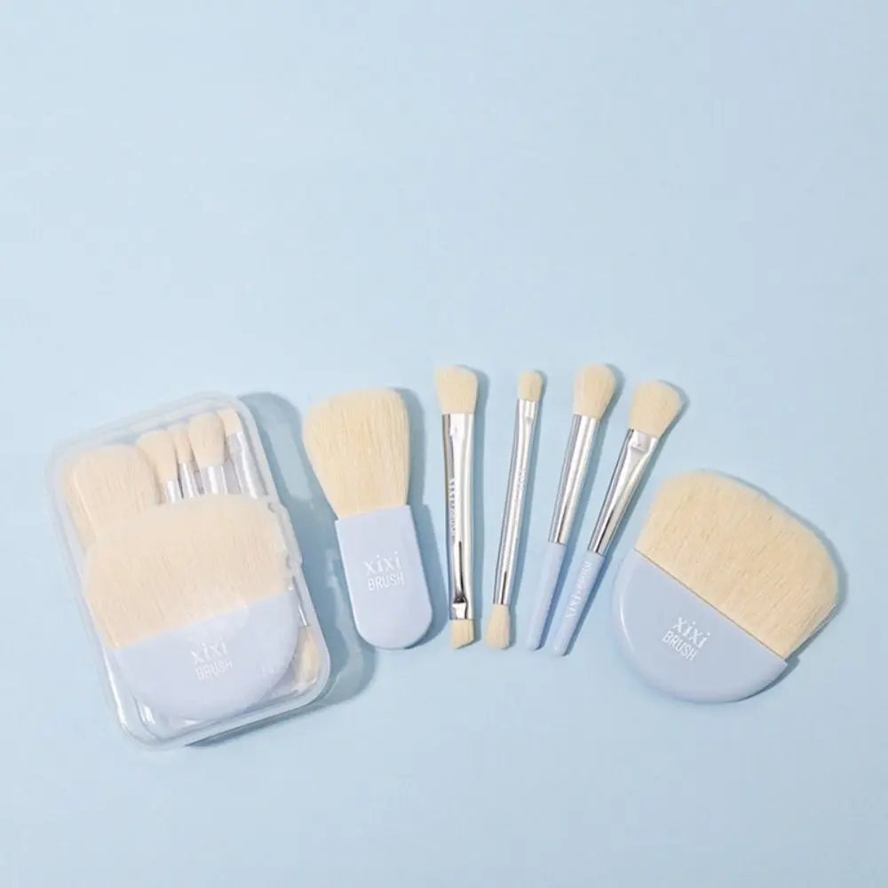 Ensemble de Mini pinceaux de maquillage de voyage pour femmes, 6 pièces, brosse anti-cernes douce Portable, fond de teint de beauté, ombre à paupières, brosse à cils avec boîte