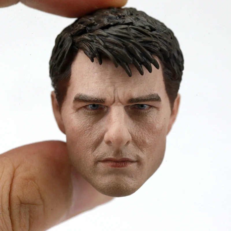 

1/6 Scale Tom Cruise Head Sculpt Edge Short Hair Male Soldier Head Model Fit for 12in Phicen Tbleague Doll Toy