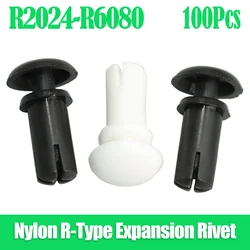 PC Board Nylon Rivet for Car Body Bumper White Black Plastic R Type Expansion Rivet Nut Buckle Clip R20 R26 R30 R35 R40 R50 R60