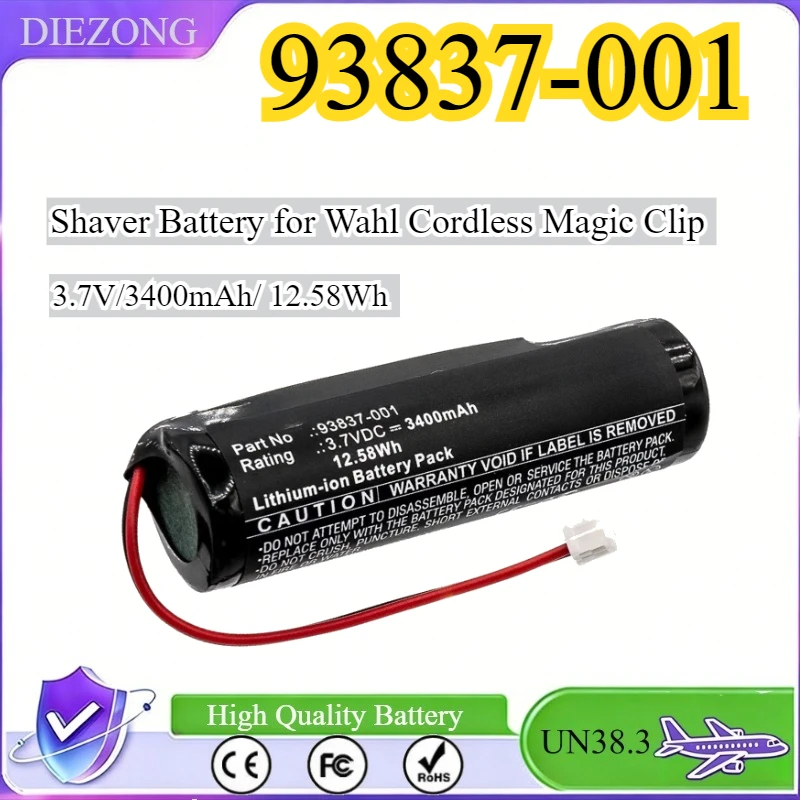 

3400mAh /12.58Wh Shaver Battery for Wahl 93837-001 Cordless Magic Clip Designer Sterling 4 Senior Cordless Super Taper Senior