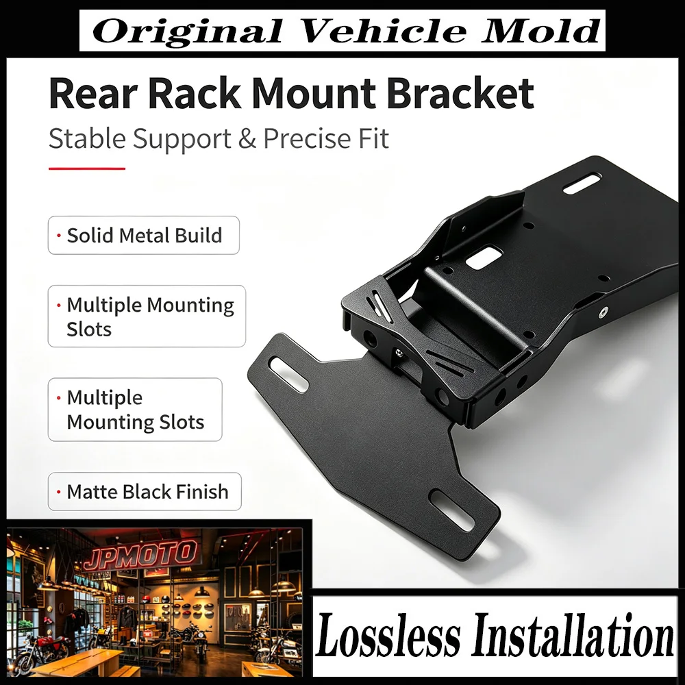 For BMW R NINET R nineT R9T Scrambler Urban GS Racer 2014-2022 Motorcycle Tail Light License Plate Bracket Aluminum Black