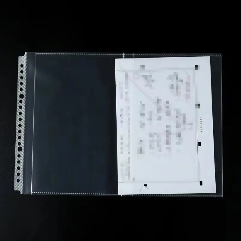 10pcs Clear A4 B5 A5 Storage Bag Loose Leaf Notebook Inner Core Cover 2 Pockets Horizontal Document Protectors Filing Stationery