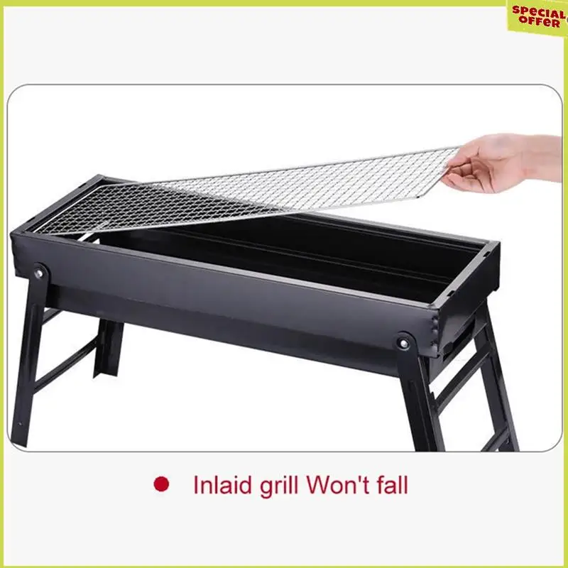 

A34R Foldable Portable Barbecue Grill, Outdoor Camping Picnic, Burner Foldable Charcoal Camping Barbecue Grill