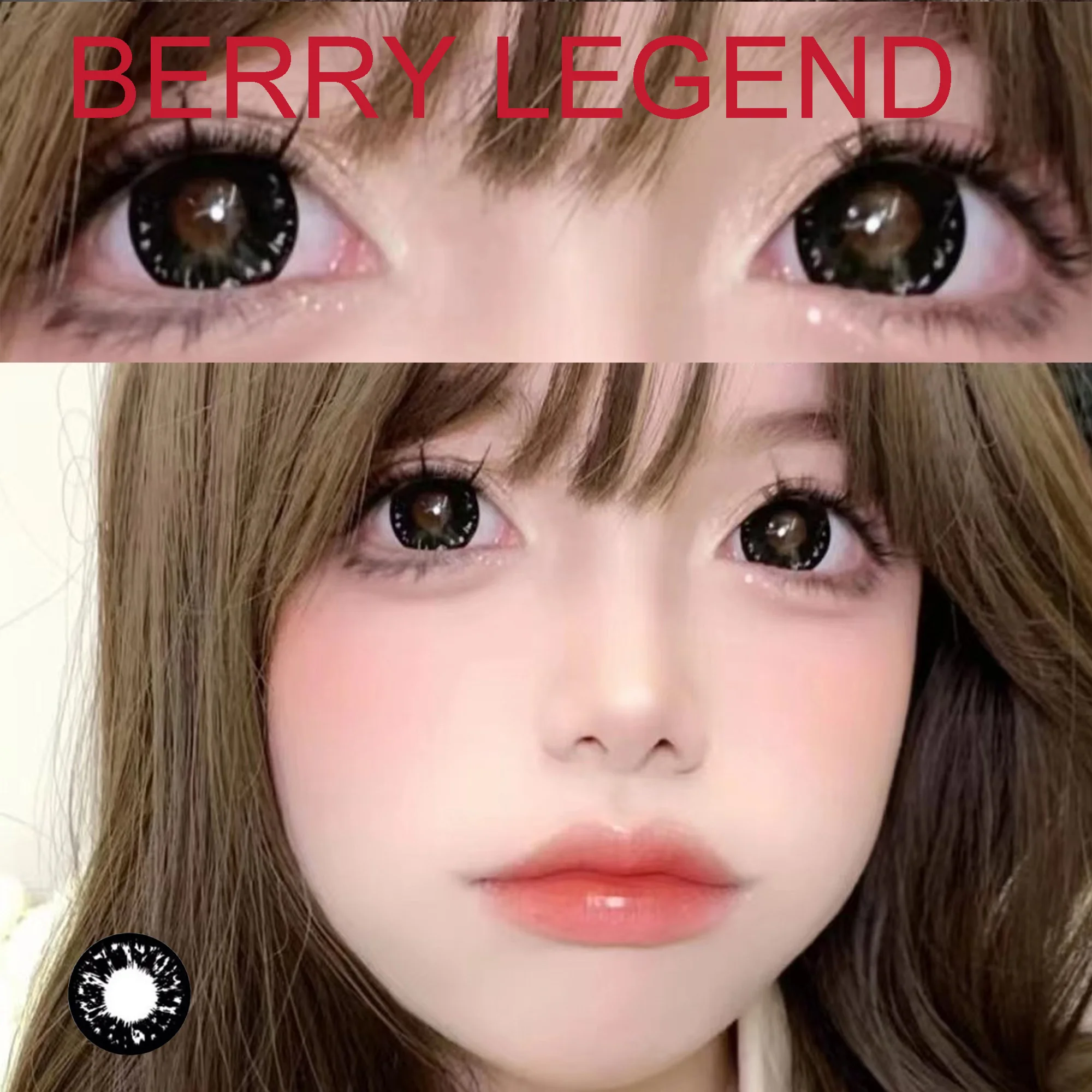 14.50mm Soft Contacts Lenses for Eye Color Change with Power Dolly Eyewear Accessories lentes de contacto Berry Legend Black