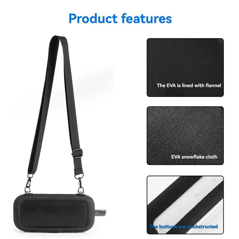 

-ABAB EVA Hard Case For Bose Soundlink Flex 1St Gen& 2Nd Gen Speaker-Portable Travel Protective Cover With Shoulder Strap Includ