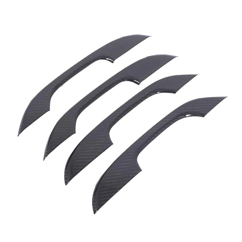 لكاديلاك إسكاليد 2021-2023 ألياف الكربون الحقيقية مقبض باب السيارة الإطار الديكور غطاء الكسوة ملصق اكسسوارات السيارات