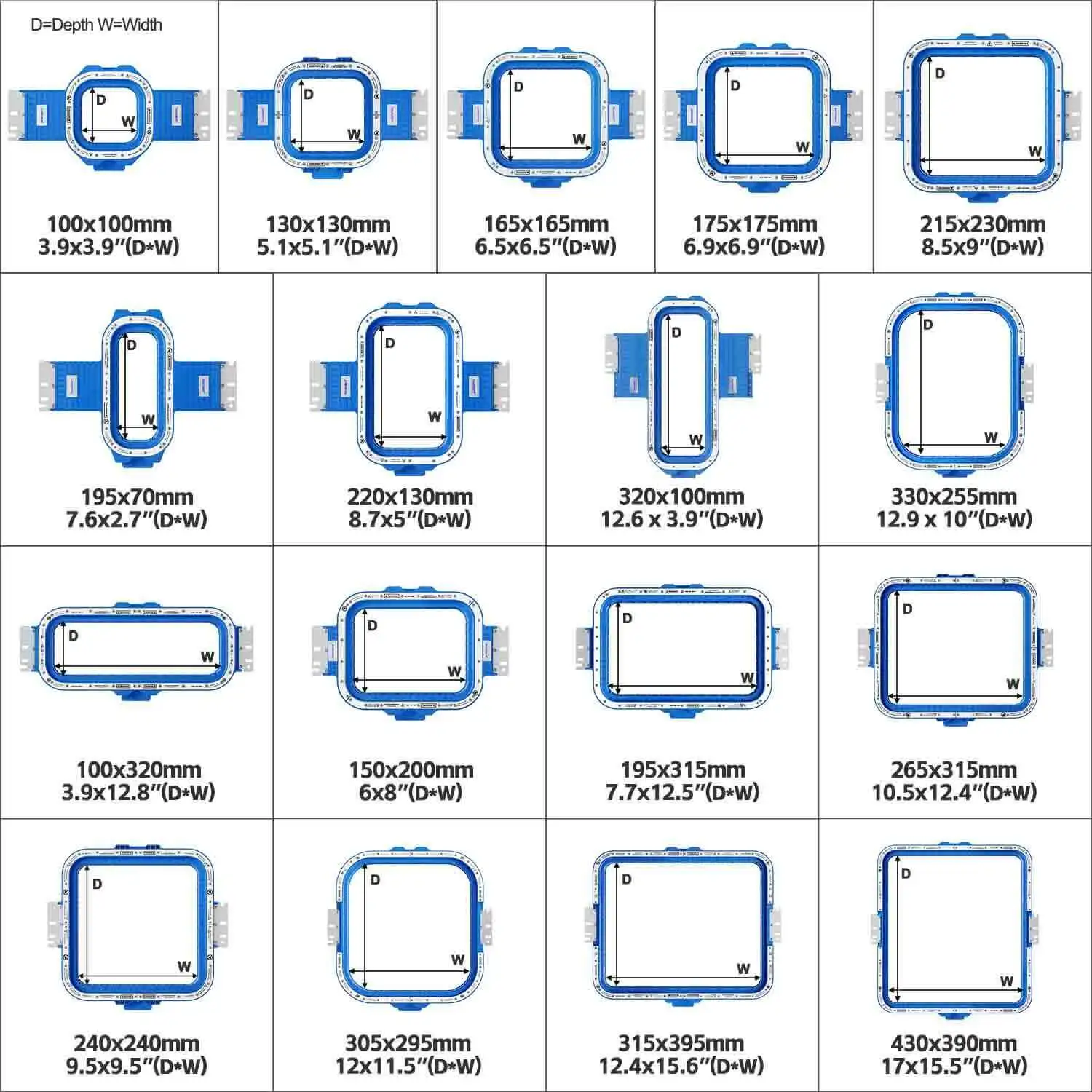 Magnetyczne ramki do haftowania, magnetyczne obwolutry do maszyn Ricoma MT 1501/TC 1501 EM1010 itp. - Metalowa obwolutra Mighty Hoop