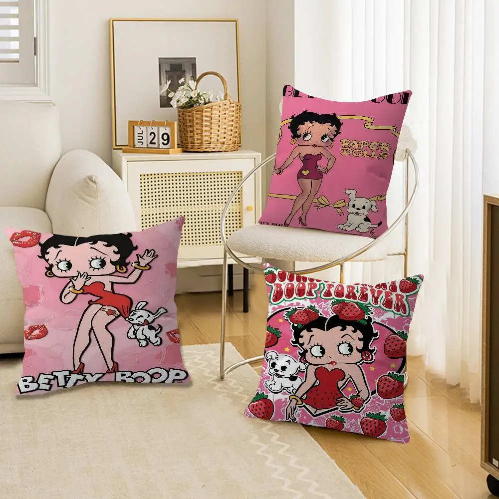 B-Betty-Cute B-Boop Anime Pillow Gift Home Office Decoration Pillow Bedroom Sofa Car Cushion CoverPillow Case