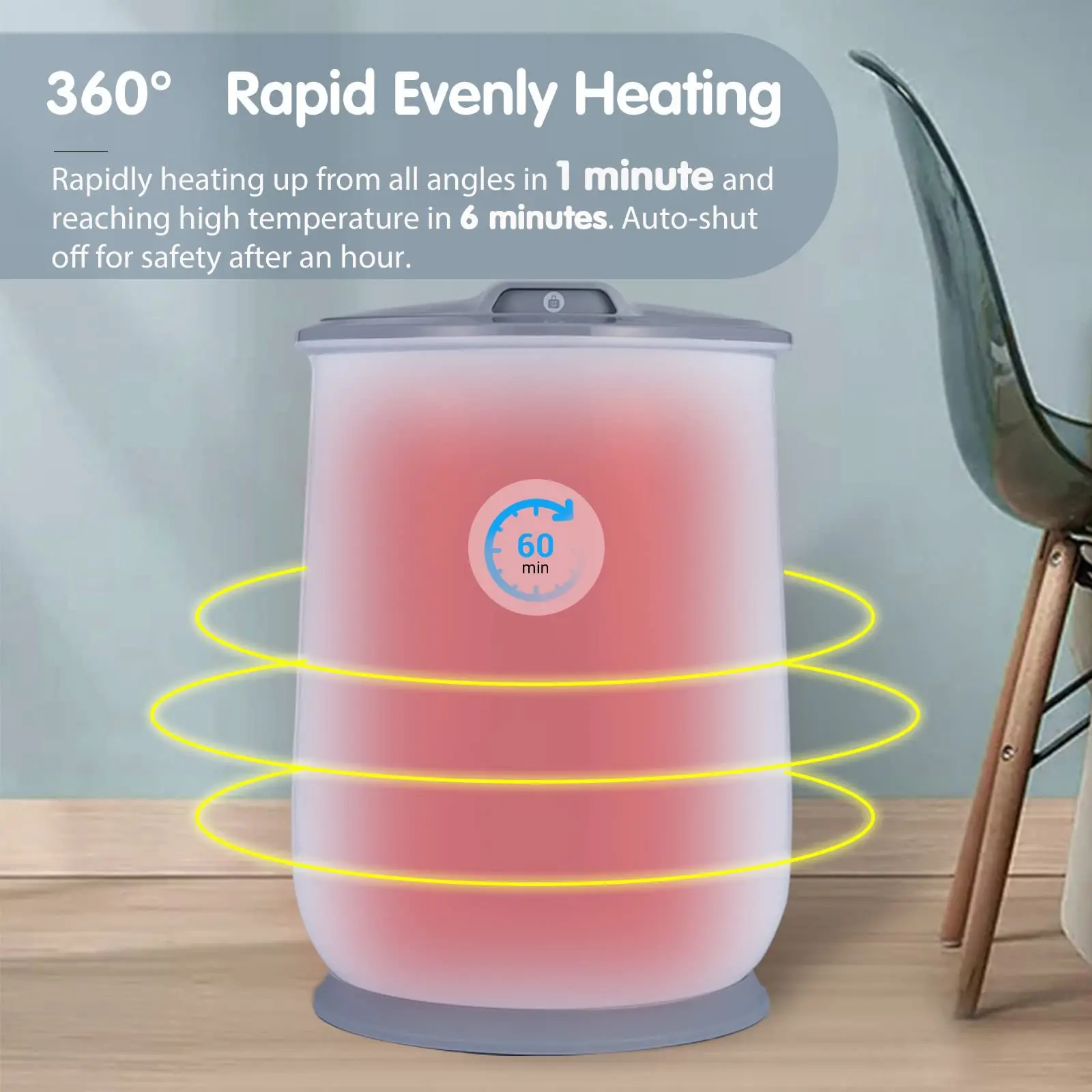Deluxe 20L large-capacity towel heating bucket household small towel heater one-click start with child lock aromatherapy