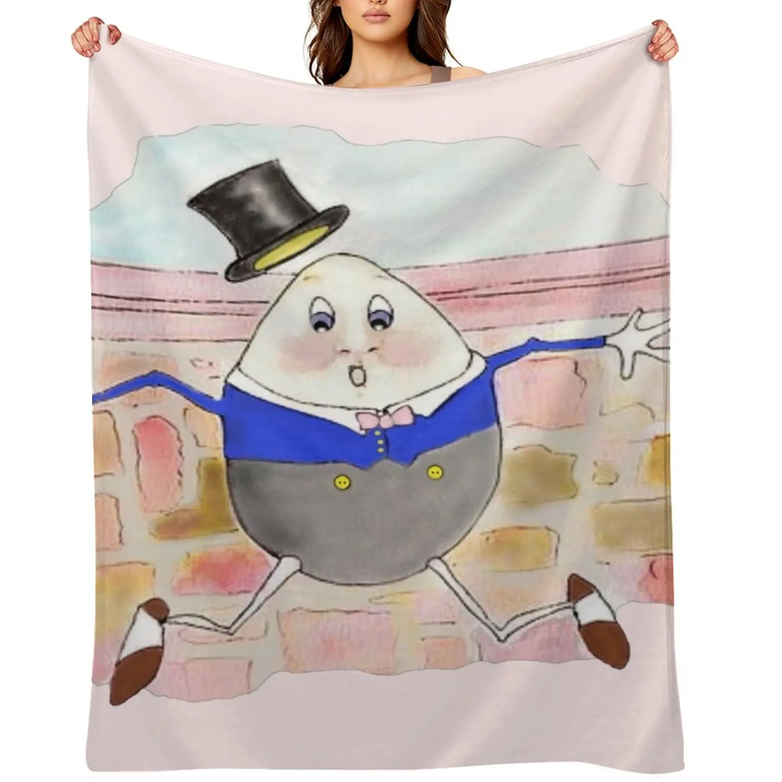 Плед Humpty Dumpty Had a Great Fall для дивана и кемпинга, персонализированный подарок, роскошные утолщенные пледы