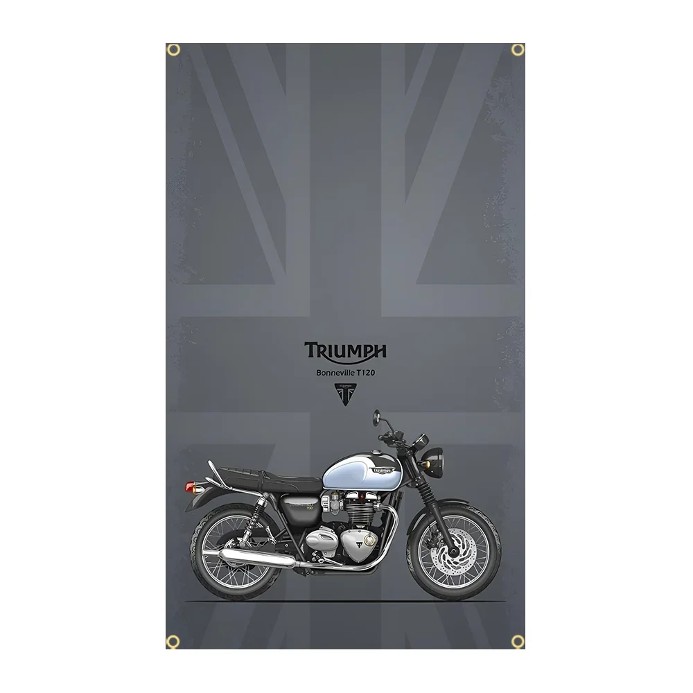 3x5FT T-TRIUMPHS Motorcycle Racing car Flag applicable to Garage or Outdoor For Decoration