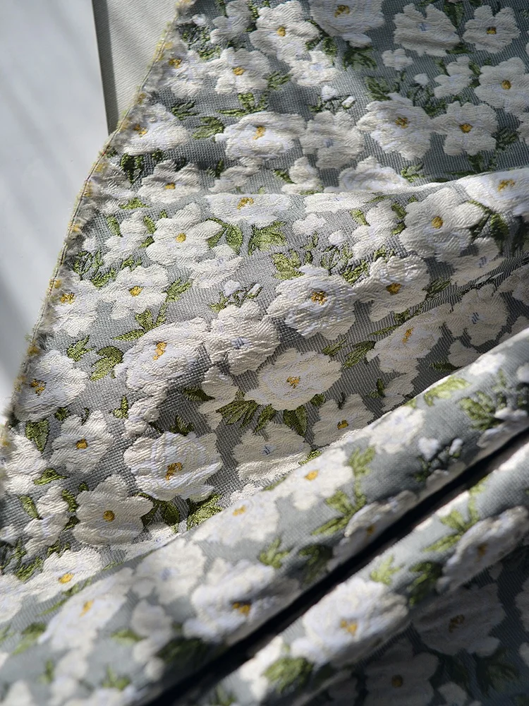 

Spring New Floral Embroidery Fabric for Cuion Sofa Cover Curtain Tablecloth Flag Home Decor Polyester Fiber Rural Sle