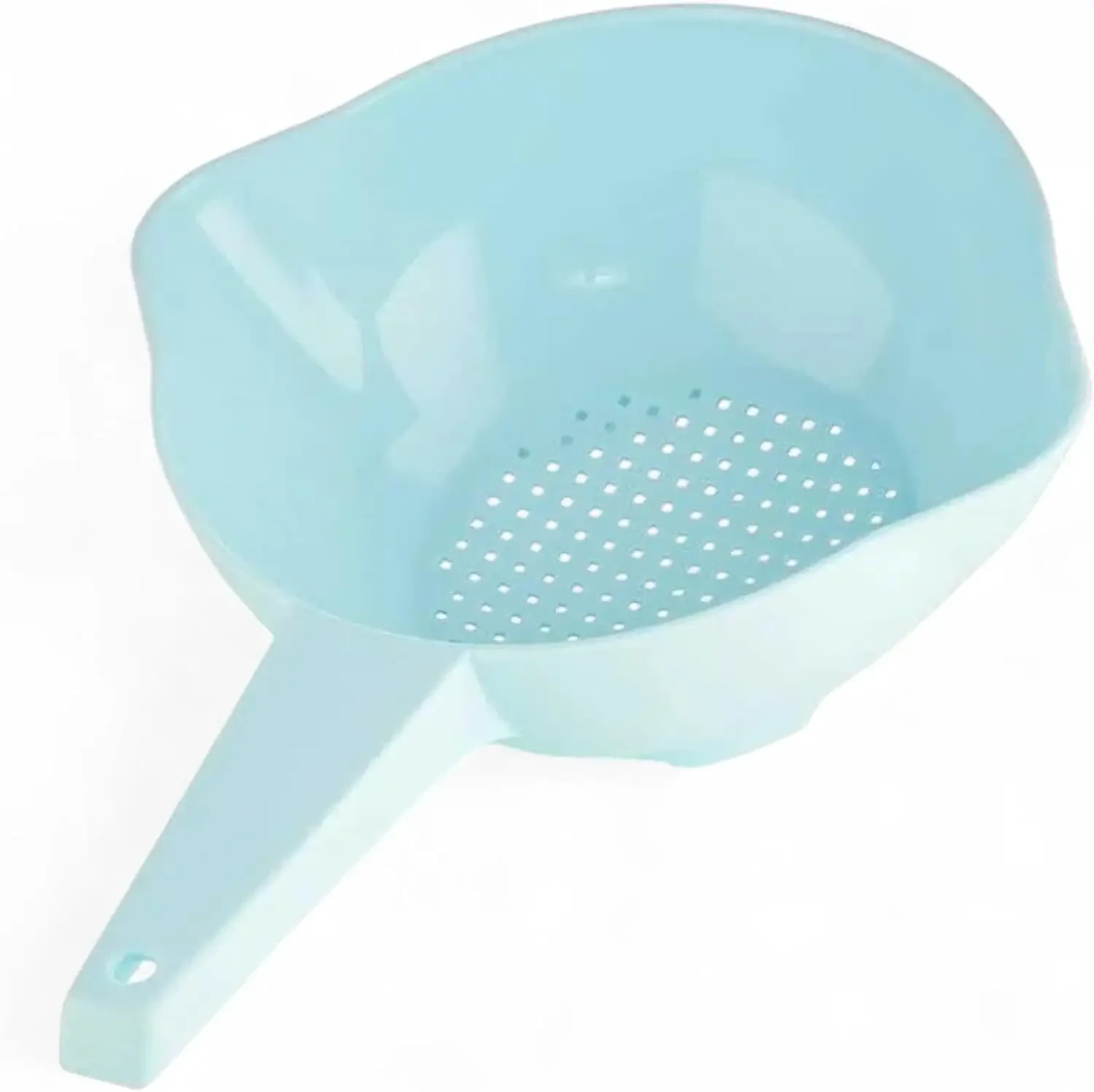 

Light Blue 1 Quart Colander Strainer with Handle for Kitchen Use