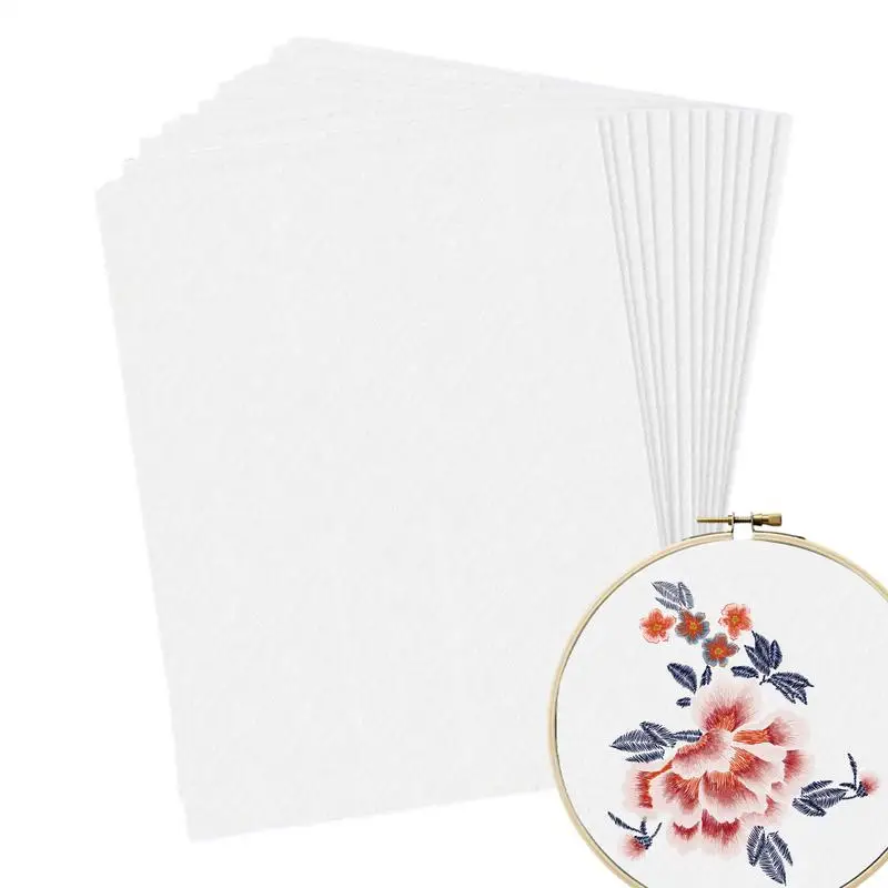 

Бумага для вышивания, стирка, бумага для переноса вышивания, 8,5x11 дюймов, растворяющиеся стабилизаторы для шитья, набор из 8 шт. для печати или