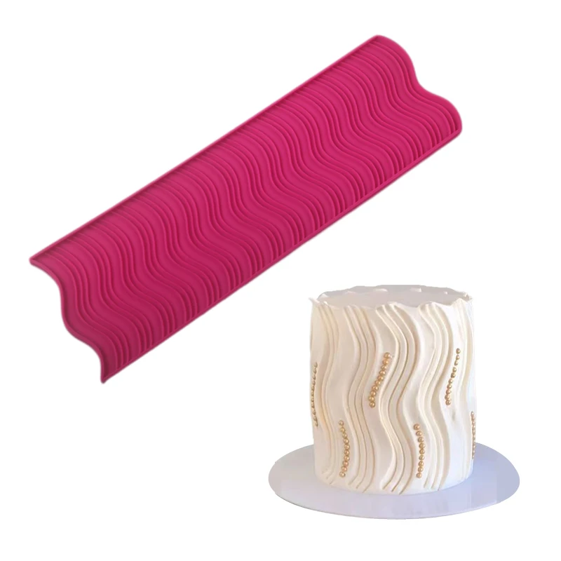 Large Rectangular Cake Edge Decoration Mold Silicone Cake Moulds Fondant Molds Sugarcraft Lace Mat Border Decorating Tools