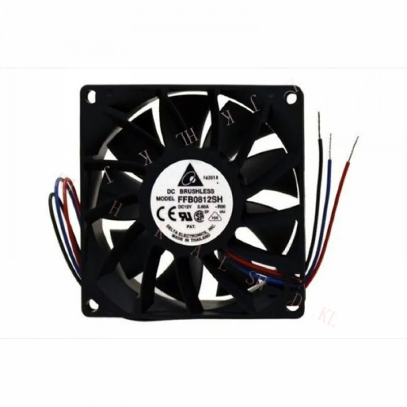 

N for Delta BRUSHLESS MODEL FFB0812SH -R00 Fan Axial Ball Bearing DC 12V 80MM