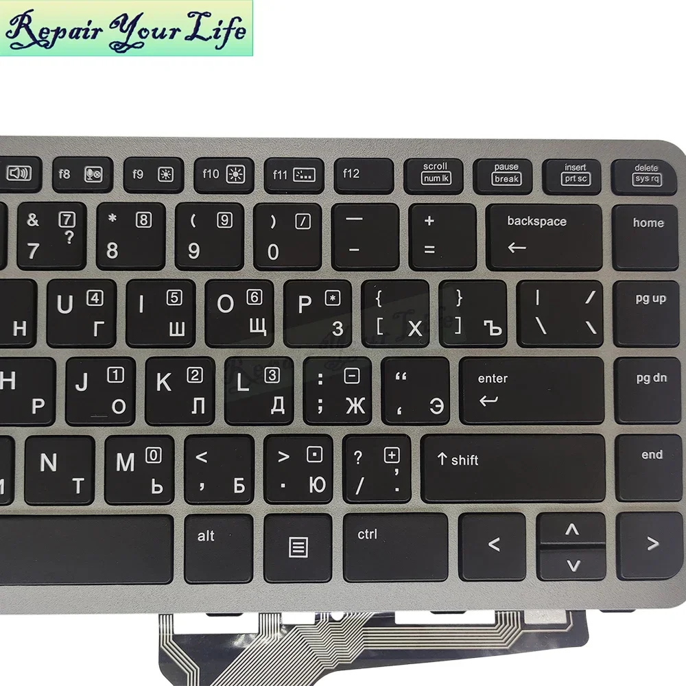 RU Russian Backlit Keyboard For HP EliteBook Folio 1040 G1 G2 Laptop Keyboards Silver Frame MP-13A13USJ442 736933-251 739563-001