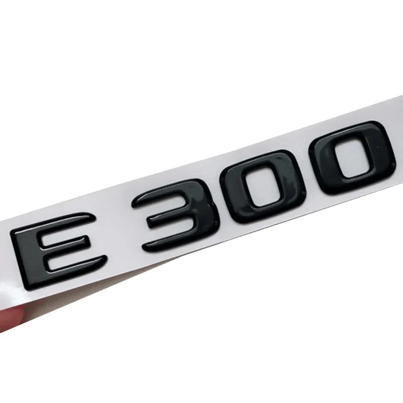 

3D ABS Glossy Black Car Rear Trunk Badge Decal Letters Sticker Logo E 300 4MATIC Emblem For Mercedes E300 W213 W212 Accessories