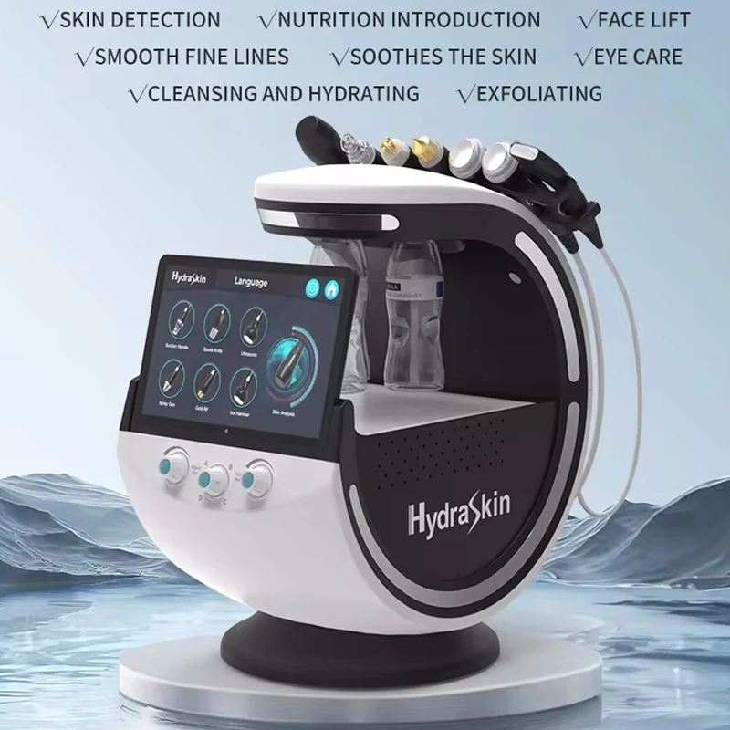 

7 in 1 Small Bubble Deep Cleansing Aqua Peel Skin Facial Care oxygen Hydro Dermabrasion Spa Facial Hydraskin Machine