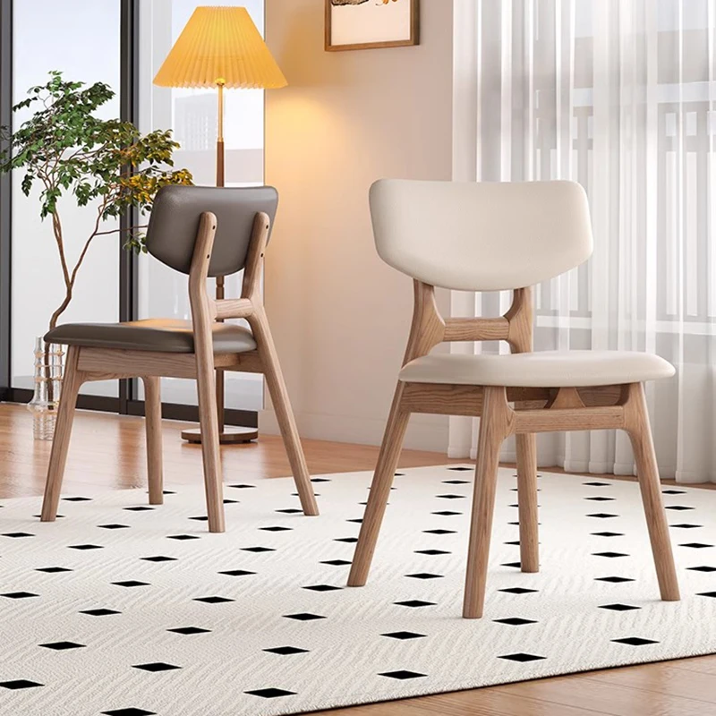 

Деревянные минималистичные обеденные стулья для макияжа, эргономичные европейские белые стулья для отдыха на балконе, садовая мебель