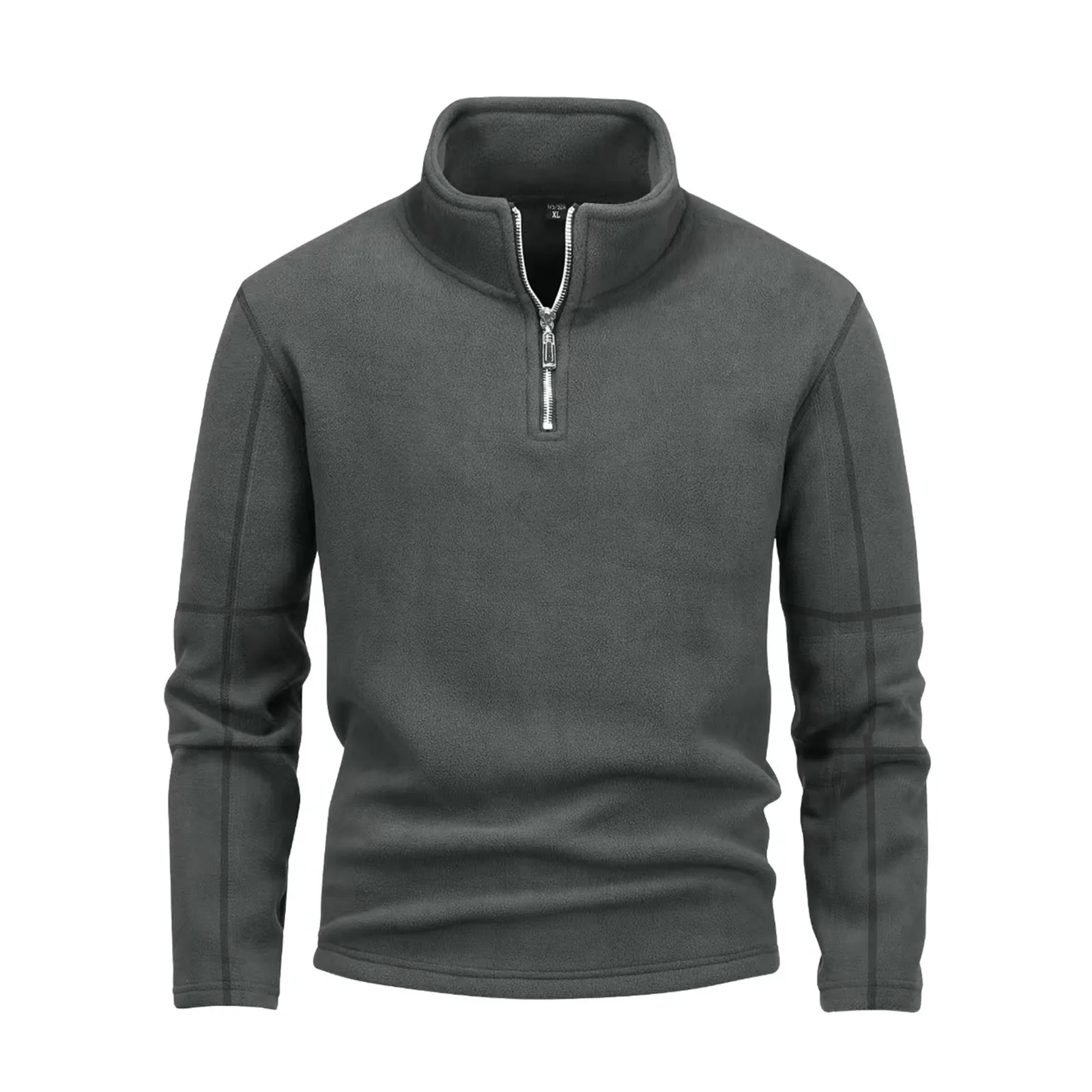 Quarter-Zip Pullover Tops Men's Turtleneck Fleece Sweatshirts Casual Warm Sweater Athletic Running Sports Hoodie Shirts