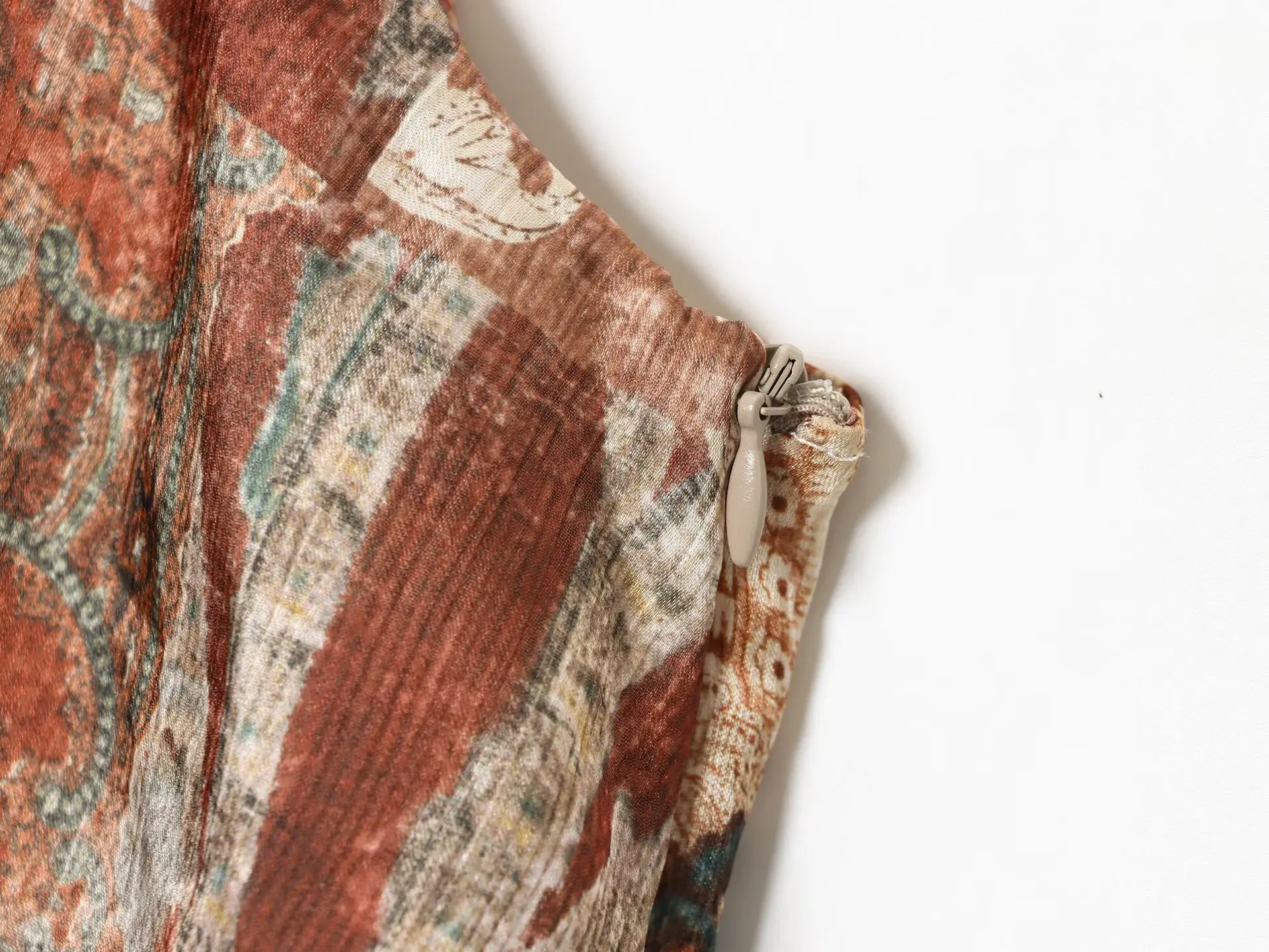 2025 verão novo bloco de cores impressão em camadas decoração sem mangas mini vestido feminino design artístico retro