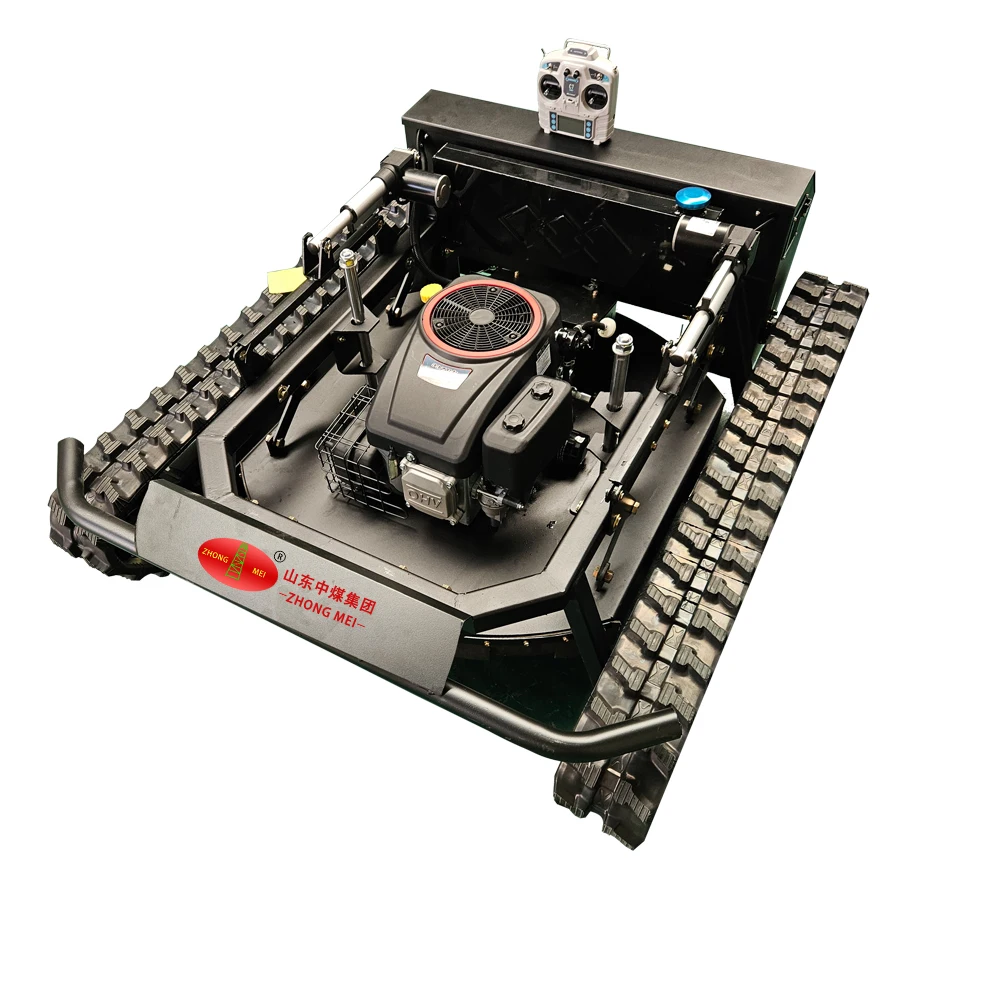 High Quality Industrial Grade Electric AI Remote Control Four-Wheel Crawler Lawn Mower 190cc Engine Displacement for Farm Work