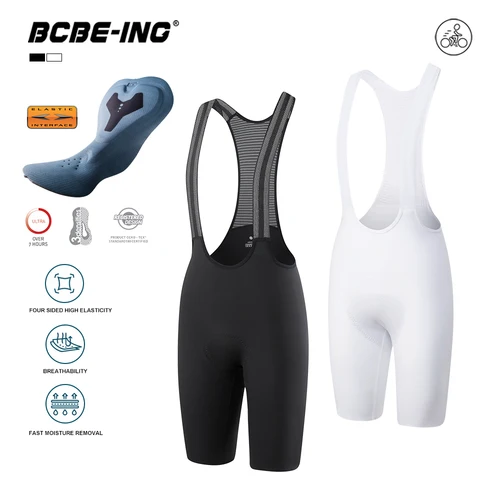 BCBE-ING pantalones cortos con pechera para ciclismo para mujer, interfaz elástica italiana 7H, almohadilla para equipo profesional, medias con pechera para montar en bicicleta de montaña, pantalones cortos para bicicleta