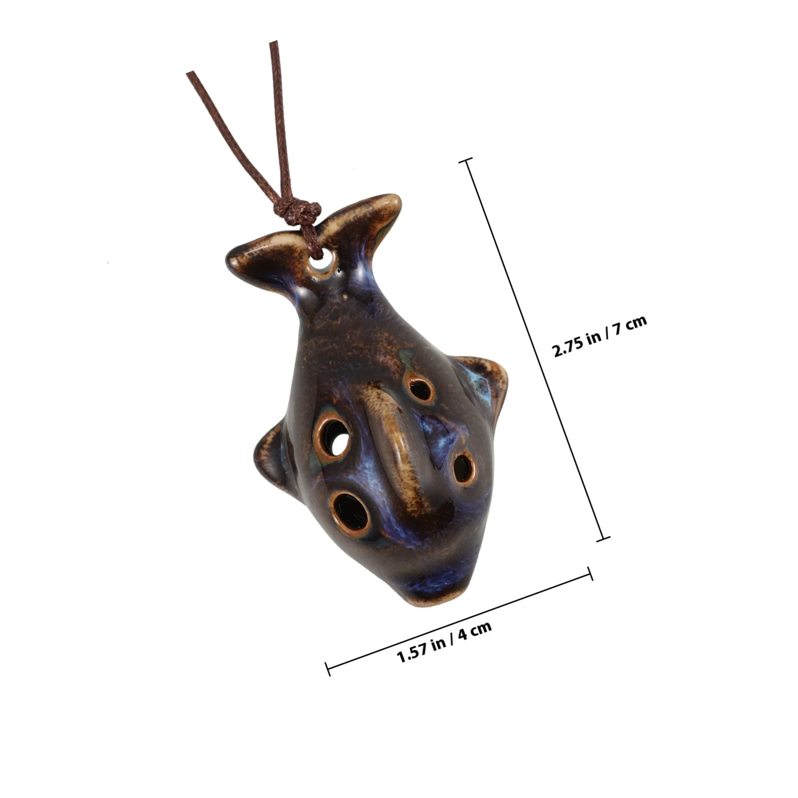 أداة الأكرينا ذات 4 فتحات دولفين سيراميك لموسيقى الرياح هدية للمبتدئين أداة ممارسة محمولة