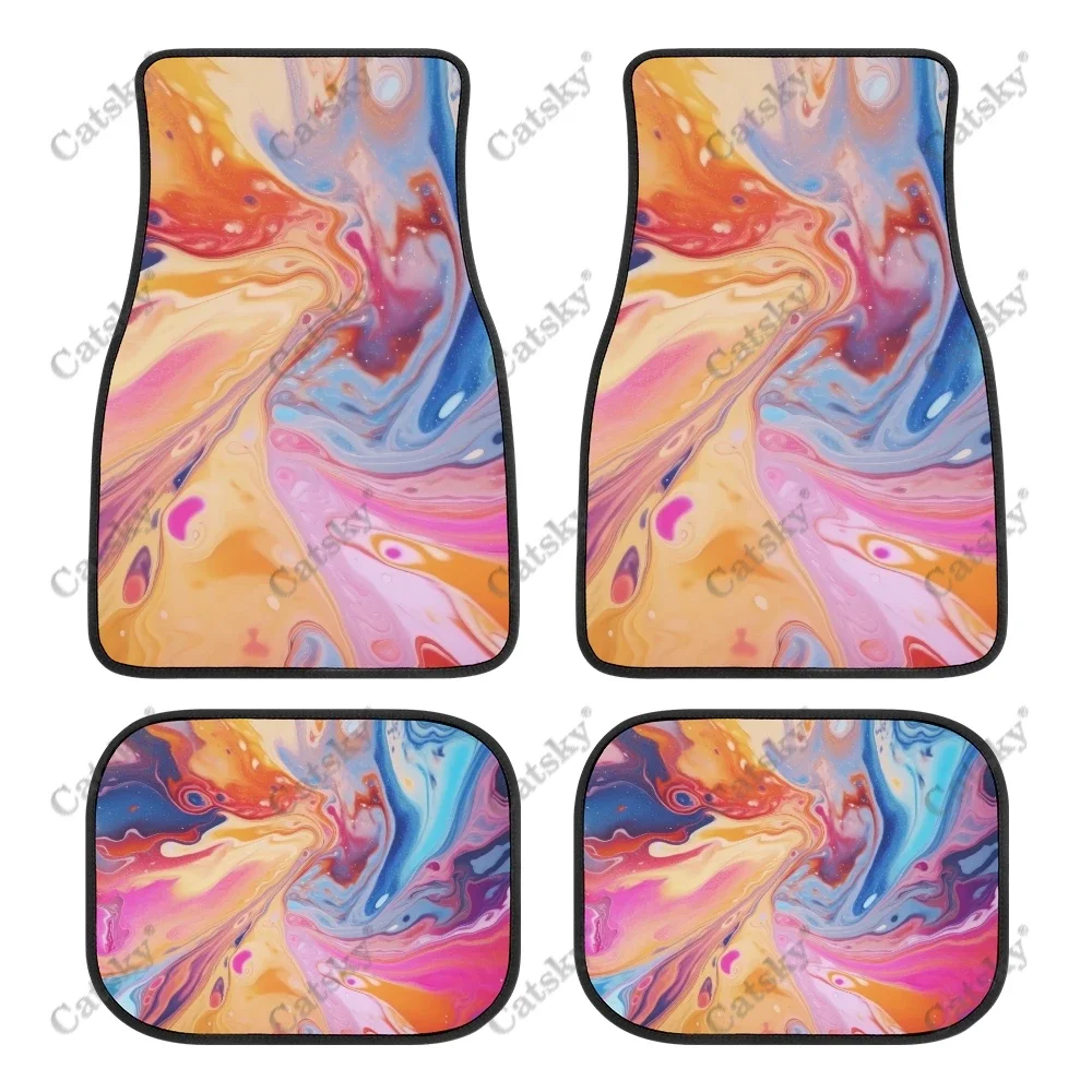 

Vibrant Neon Colorful Liquid Car Auto Floor Mats Carpet, Customized Car Floor Mats All Weather Automotive Floor Pad for Stylish