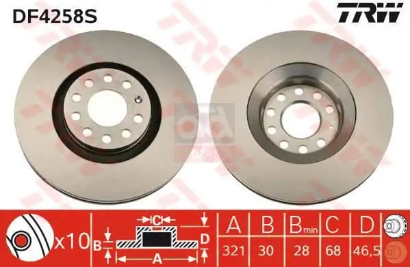 Store code: DF4258S for DISK ON 98 AI.A4-A6 (box single: price TK)