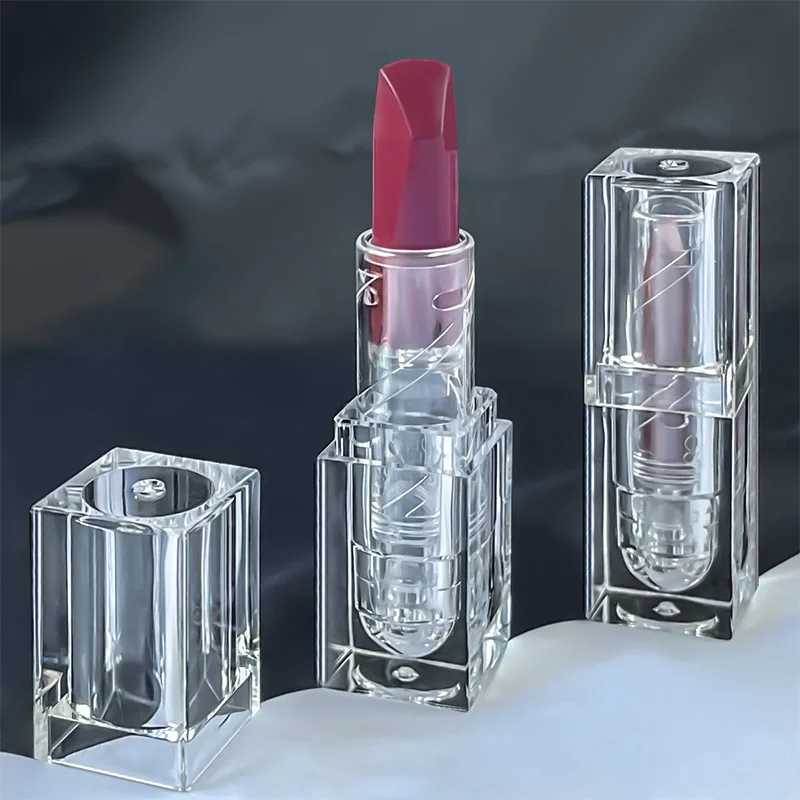 Two In One Two Tone Lipstick Gradual Matte Purple Durable Waterproof Metal Black Moisturizing Lipstick Matte Pearl Finish Sexy