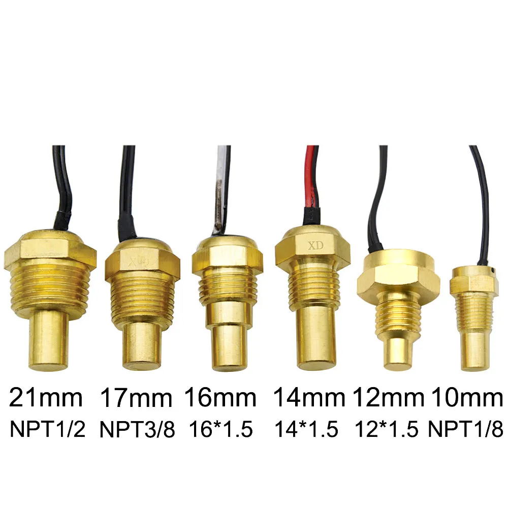 12V 24V Car Water Temp Sensor 12*1.5 14*1.5 16*1.5 NPT3/8 Water Temp Sensor 10MM 12MM 14MM 16MM 17MM 21MM Water Temp Sensor