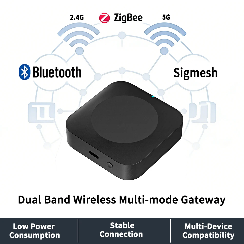 Multi-mode Gateway Zigbee 3.0 Tuya Bluetooth WiFi Hub, Local Automation, Compatible with Tuya Smart Life Whole Home Control