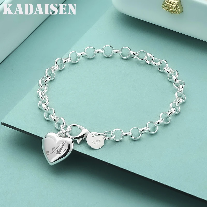 

Новые браслеты-цепочки из стерлингового серебра 925 пробы с 26 буквами, для женщин, модные дизайнерские брендовые украшения для вечеринок, свадебные подарки