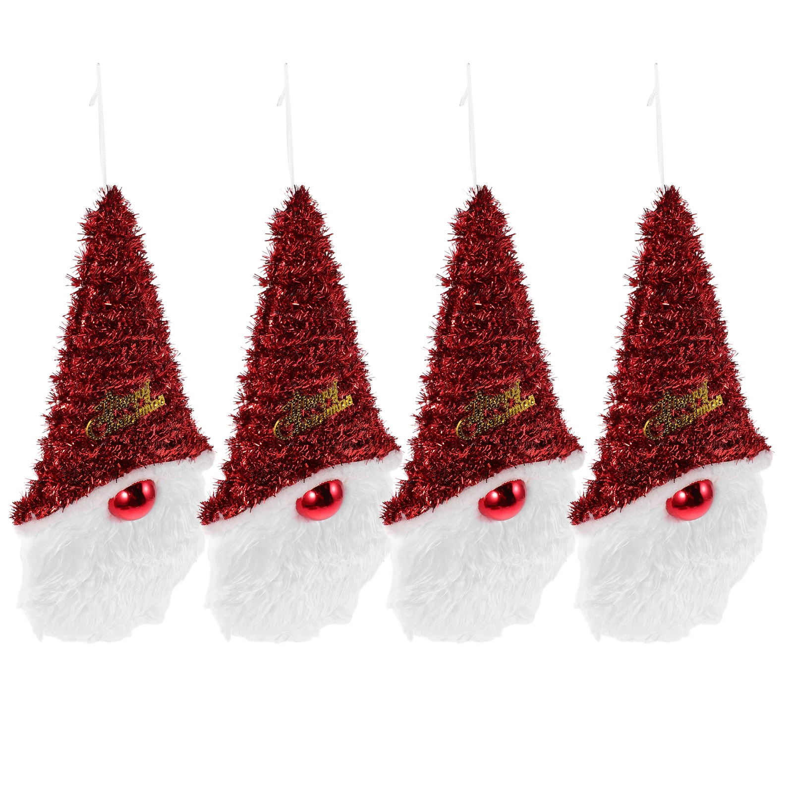 

4Pcs Santa Christmas Ornaments Set Charming Holiday Tree Decoration Festive Seasonal Party Home Display