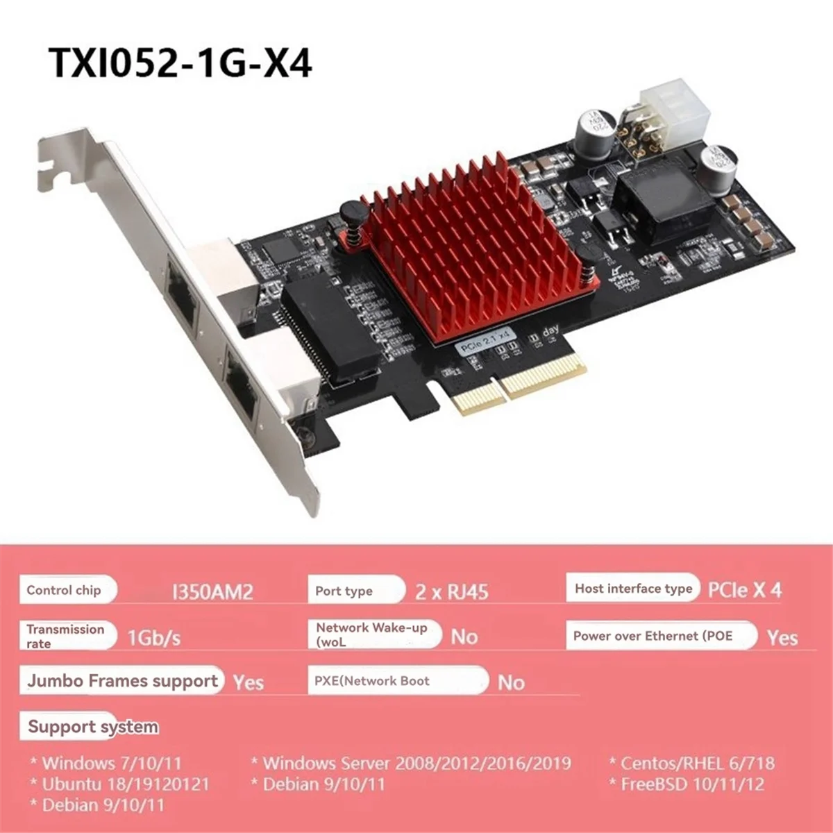 new-3c-poe-gigabit-network-card-camera-image-acquisition-pcie1x-power-for-i210-ethernet-card-free-of-external-power