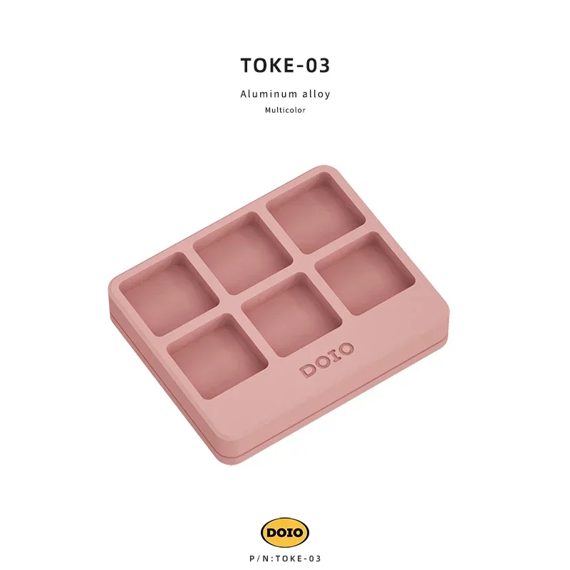 DOIO TOKE-03 Aluminum Keycap Storage Case Dust Box Resin Customized Desktop Decoration Multicolor Select Keycaps Collection Gift