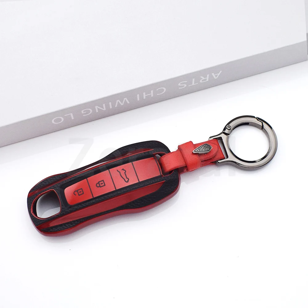 TPU หนังกุญแจรถกระเป๋า Fob Shell Holder Protector สําหรับ Porsche Macan 911 Panamera Cayenne Carrera Taycan อุปกรณ์เสริม