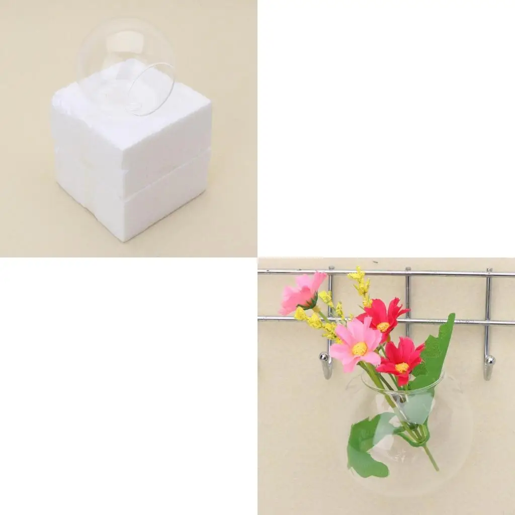 L43A Glass Vase Wall Hanging Hydroponic Terrarium Fish Tanks Potted Plant Flower pot