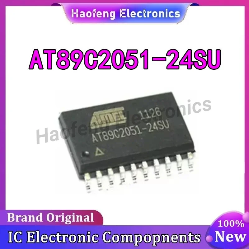 5PCS AT89C2051-24SU AT89C2051-24 AT89C2051 AT89C AT89 AT IC Chip SOP20 in Stock 100% New Origin