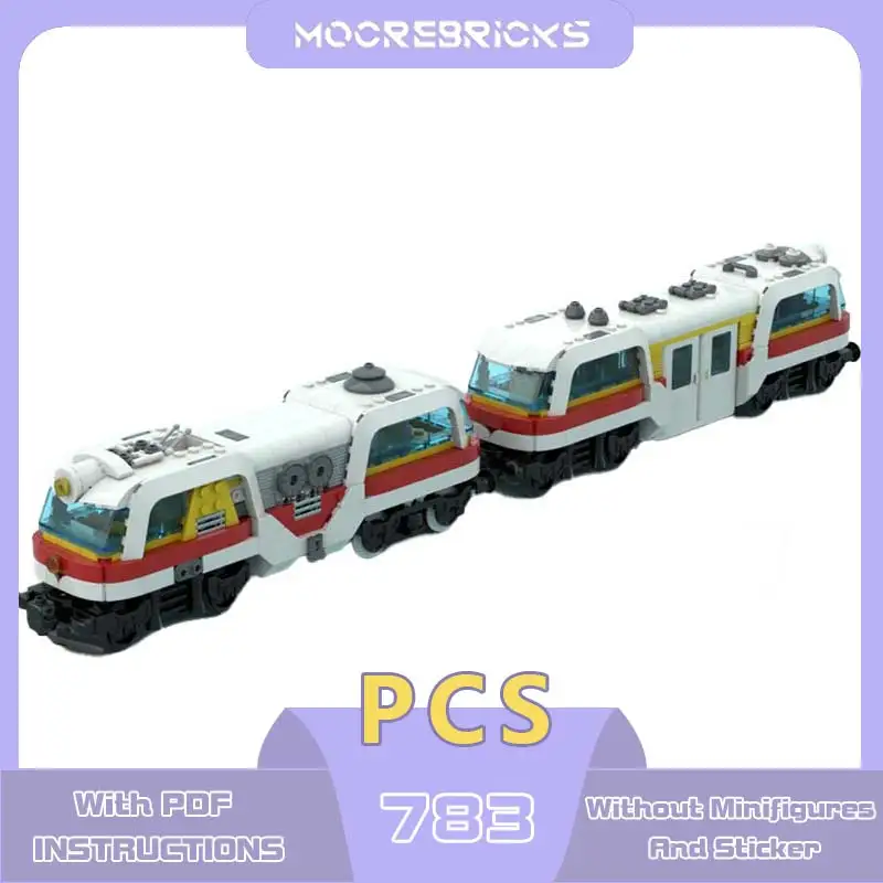 MOC City Traffic Series Future Railway Trains Carriages Vehicle Models Building Blocks Assemble High-Tech Bricks Children's Toys