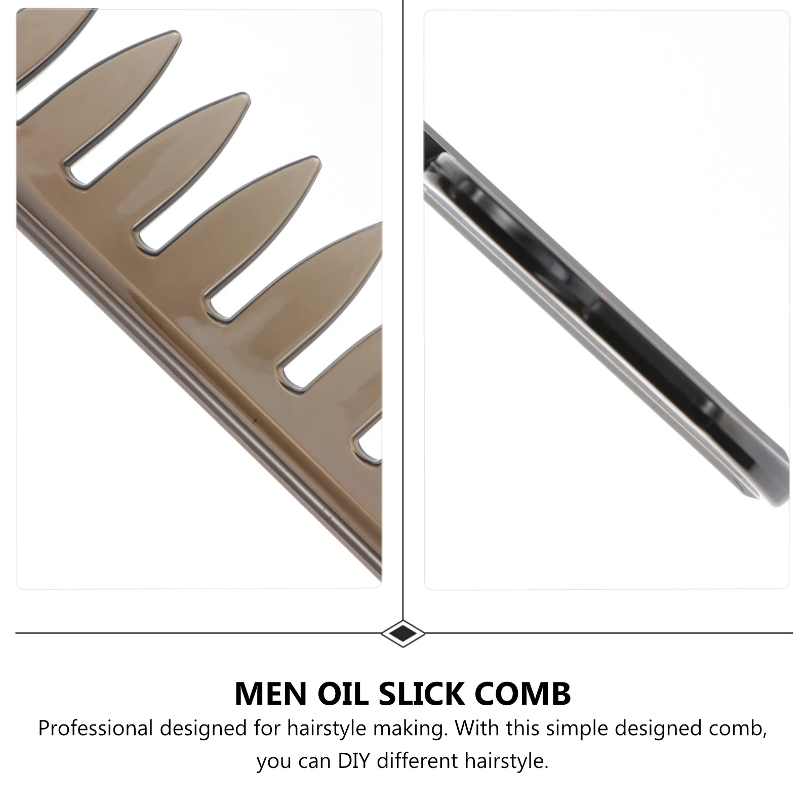 

2Pcs Men Comb Professional Styling Hair Brush for Straight Curly Hair Comfortable Grip Lightweight Design Barber