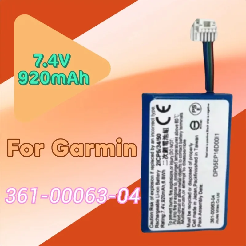 

Brand New 7.4V 920mAh 361-00063-04 361-00063-00 Rechargable Battery for Garmin Motorrad Navigator 6 and 5 Premium X