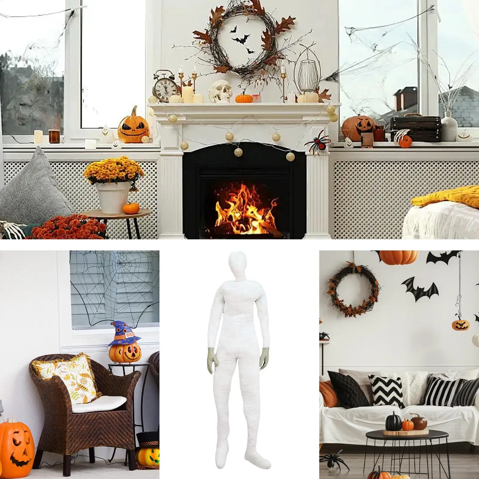 Mannequin Prop Spooky Posing Dead Body Prop For Yard Decor Horror Halloween Cosplay Decorations For Haunted Houses Escape Room