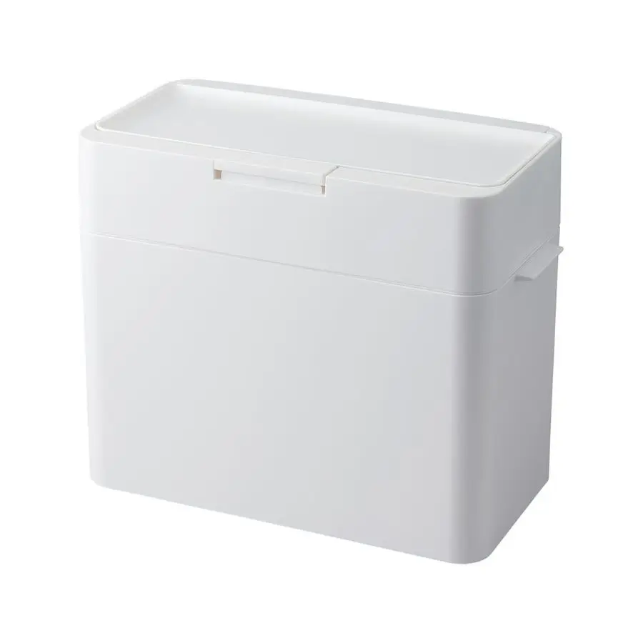 

LBD01 OdorFree Trash Bin, Slim and Stylish Odor Leakage Prevention, Kitchen, Living, Diaper and Pets 13.2 6.7 24.6 White 2.5 gal