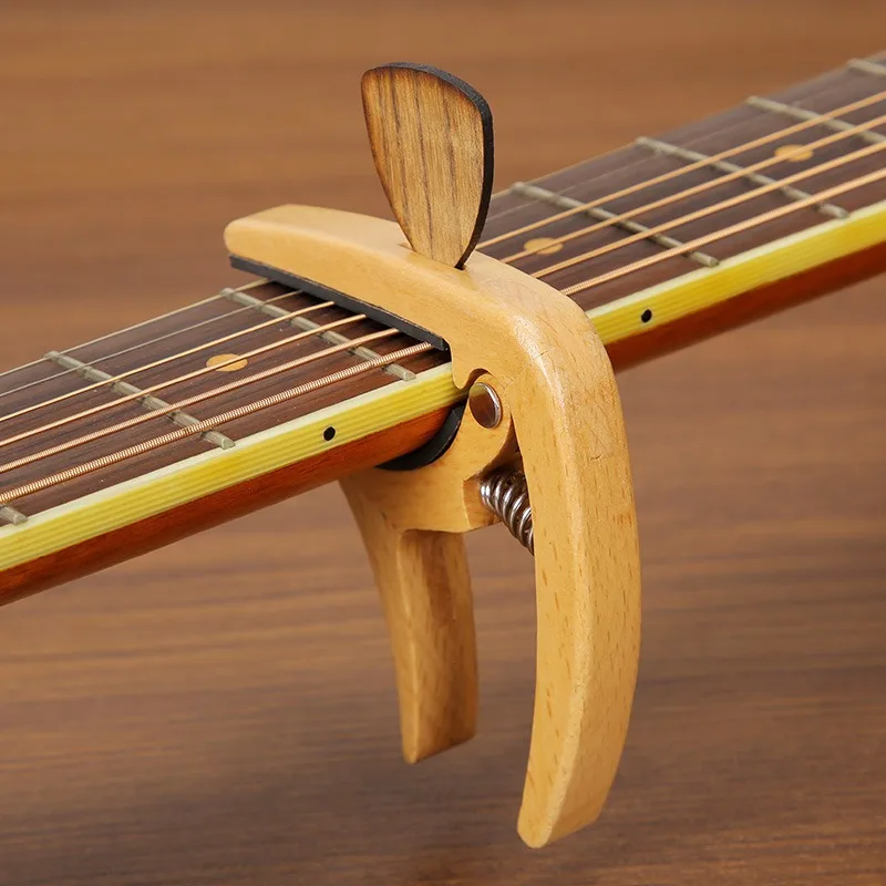 Custom Wooden Capo Solid Wood Universal Guitar Capo for Acoustic Electric Guitar Bass Ukulele Musical Instrument Accessories