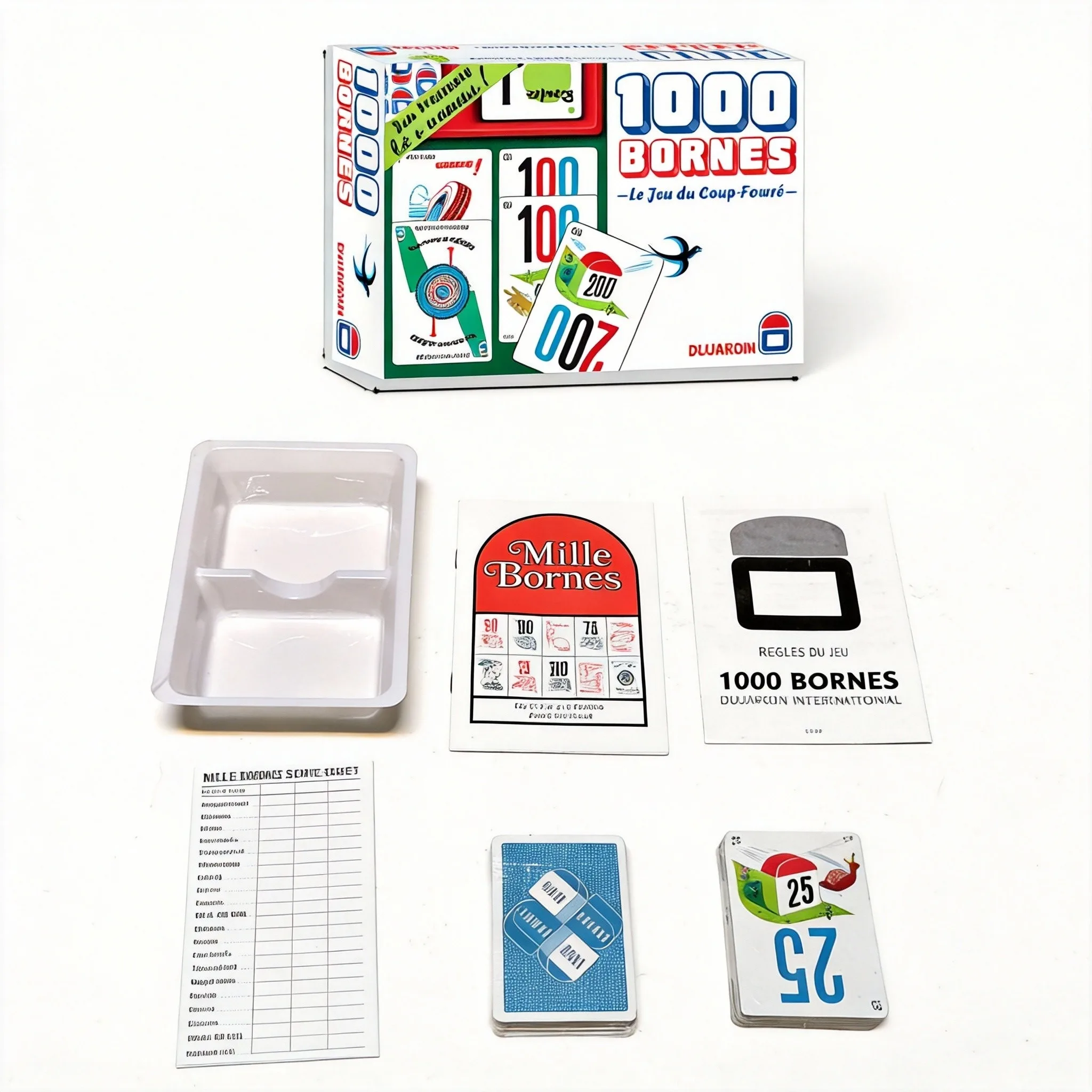 

Французская классическая карточная игра 1000 BORNES - стратегическая гоночная игра для всей семьи и детей, идеально подходит для игровых вечеров