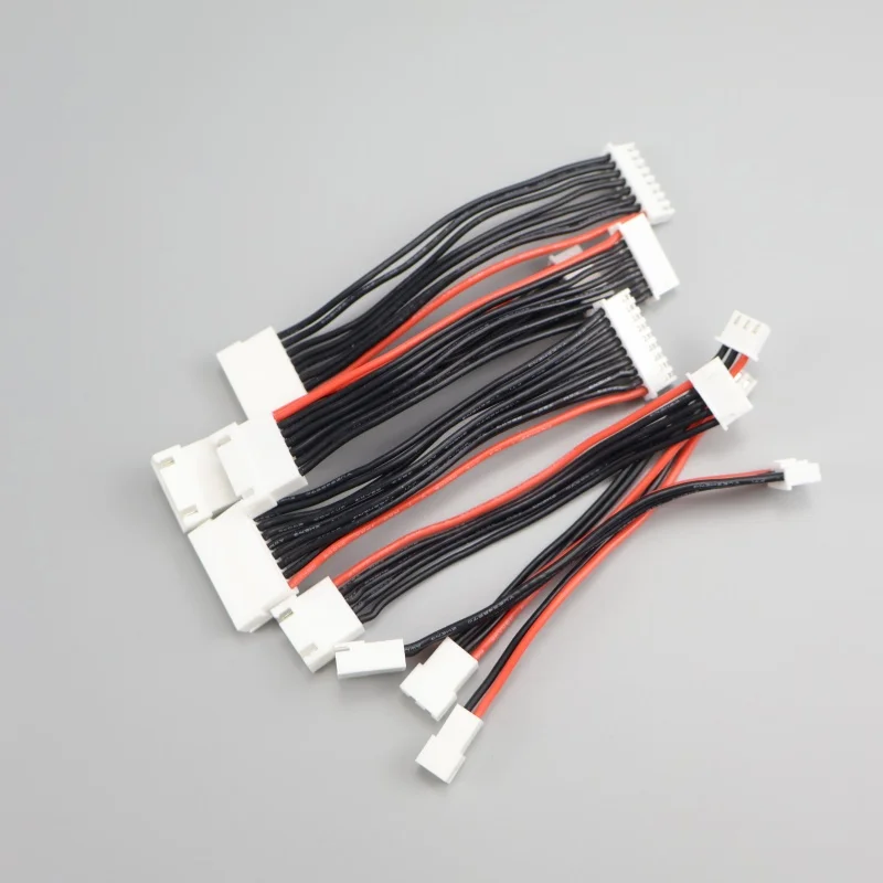 5PCS 10cm 1S/2S/3S/4S/5S/6S/7S/8SBatterie Balance Ladegerät Silikon Draht Verlängerung Blei JST-XH Stecker Adapter Stecker für RC Drone – Detail 8