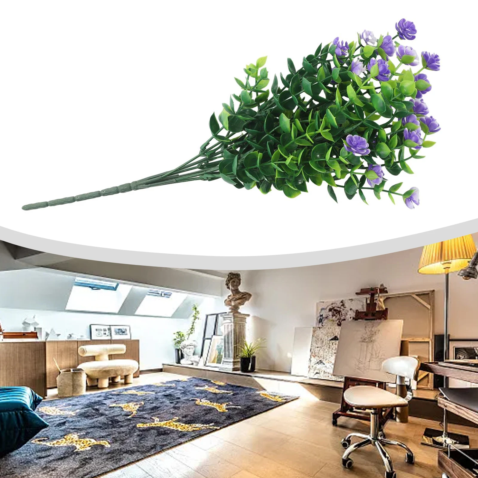 Fake Plants Artificial Flower Brand New High Quality Plastic for UV Resistant Wonderful Christmas for french Farmhous Garden